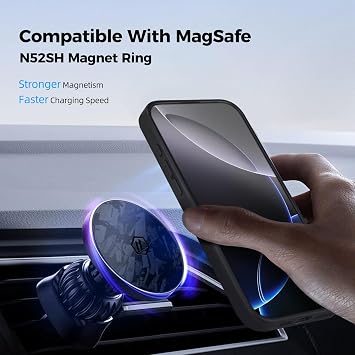 MONOCARBON リアルフォージドカーボンファイバーケース iPhone 16 Pro Max用 ミリタリーグレード 6.9インチ 落下防止 ハードカバー MagSafe対応 カメラ保護&ラップエッジ付き高耐久ケース