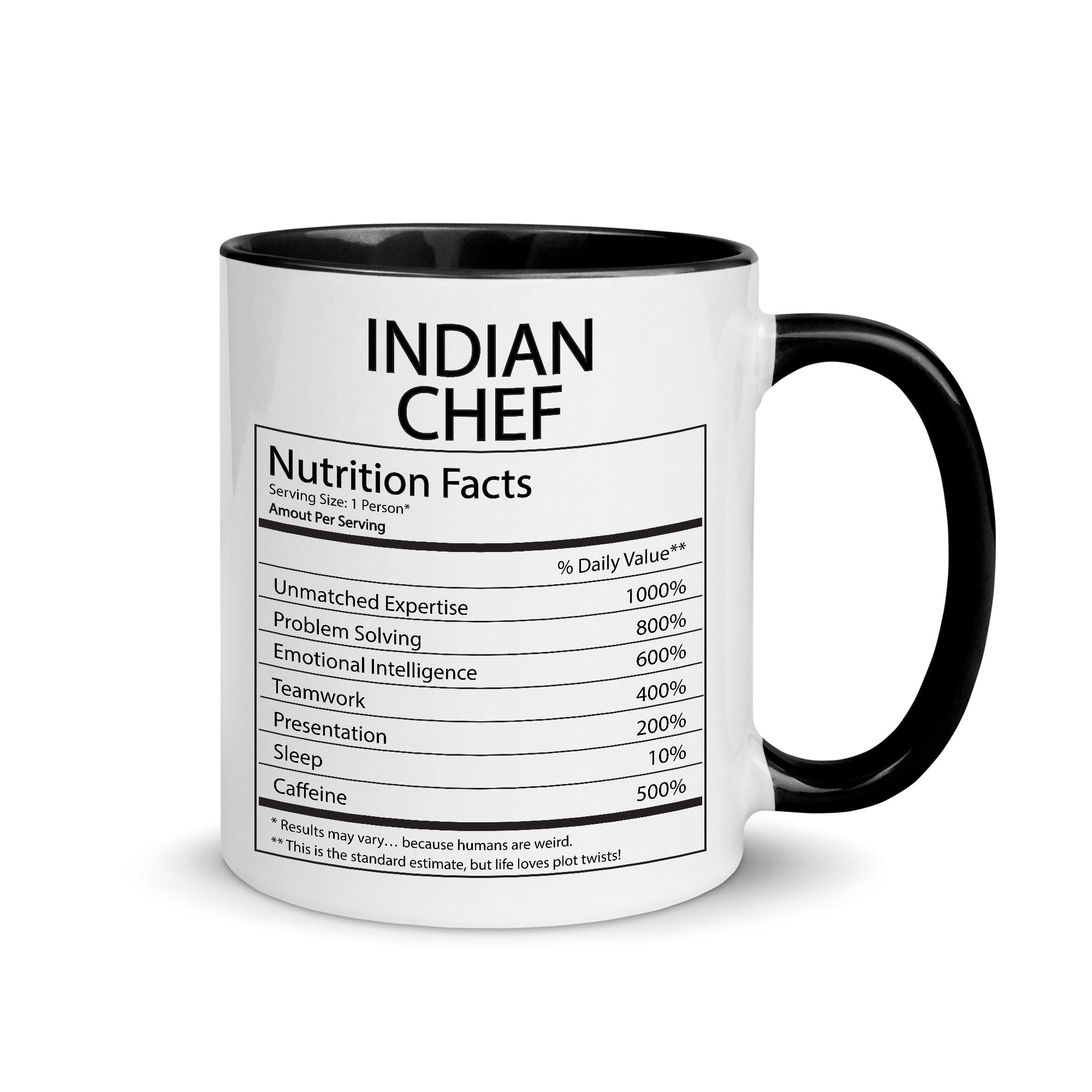 Indian Chef Mug 11oz Accent Coffee Cup Funny Gifts for Coworker Staff Employee Boss Manager Birthday Thank You Appreciation Christmas Valentine's Day