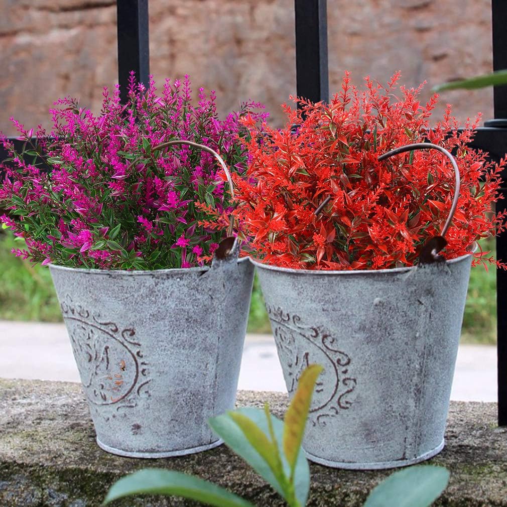 KLEMOO 8 Bundles Outdoor Artificial Lavender Fake Flowers - Image 3