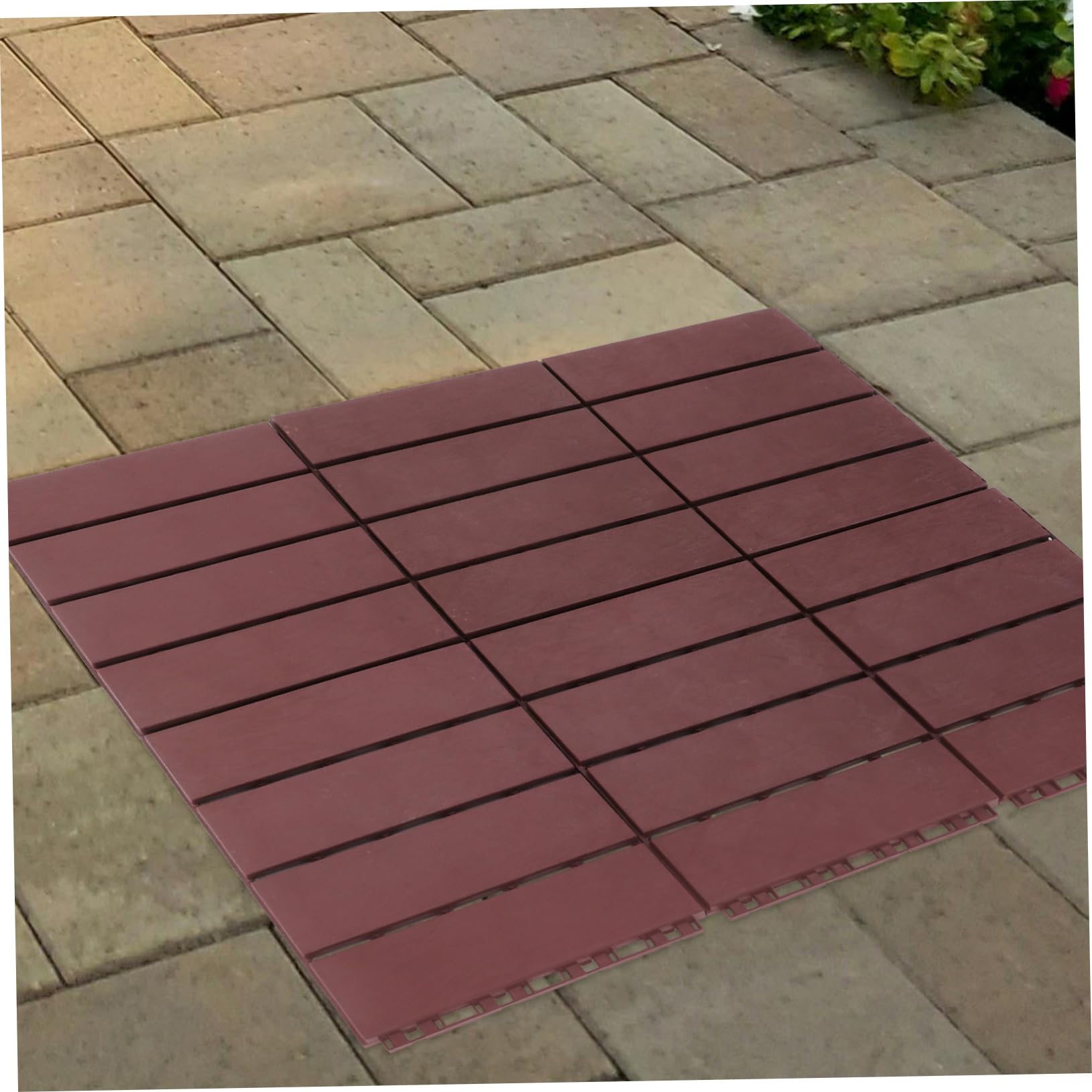Baldosas Entrelazadas de Plástico para Terraza, 6 Piezas