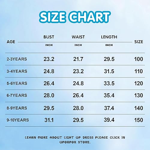 Vista 6 de UPORPOR Vestido de sirena iluminado para niñas, disfraz de Halloween de princesa de pez, disfraz para fiesta de cumpleaños, morado y azul