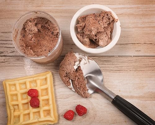 Miniatura 3 de Pala de helado – Paleta de helado de acero inoxidable para helado duro o cremoso – Cuchara de helado con mango de plástico cómodo – Pala de helado