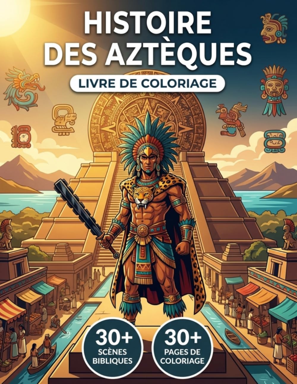 Le Livre de Coloriage de l'Empire Aztèque: Revivez la Véritable Histoire de la Vallée de Mexico, des Origines Nomades à la Chute de Tenochtitlan | ... Parcours Chronologique et Légendes Éducatives