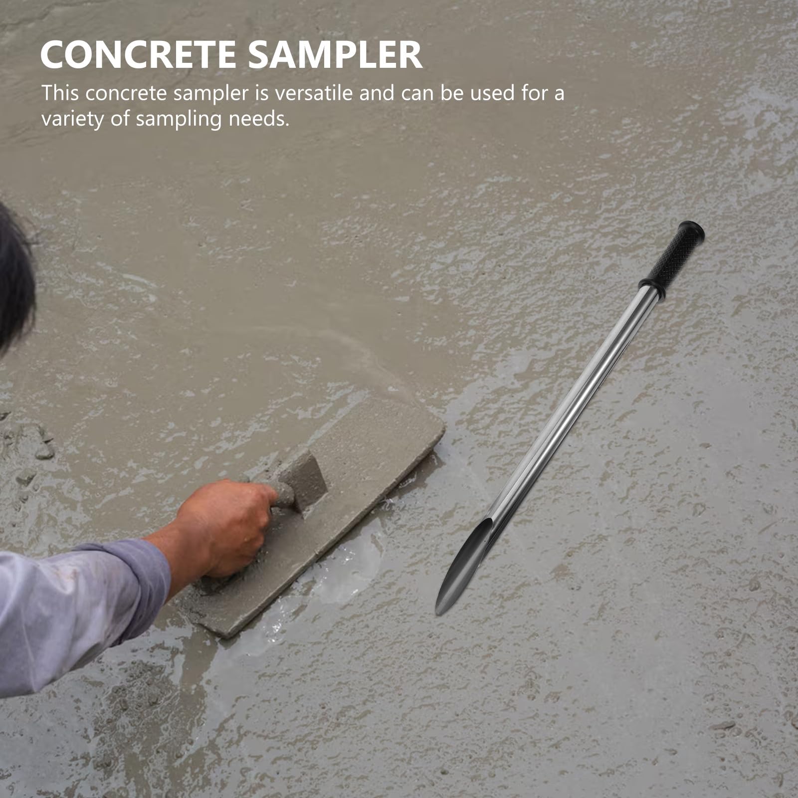 GALPADA Tube D'échantillonnage en Acier Inoxydable 0,5 M pour Poudre Agricole et Céréales, Échantillonneur Monocouche Fin, Outil Professionnel pour Prélèvement de Sol et Ciment