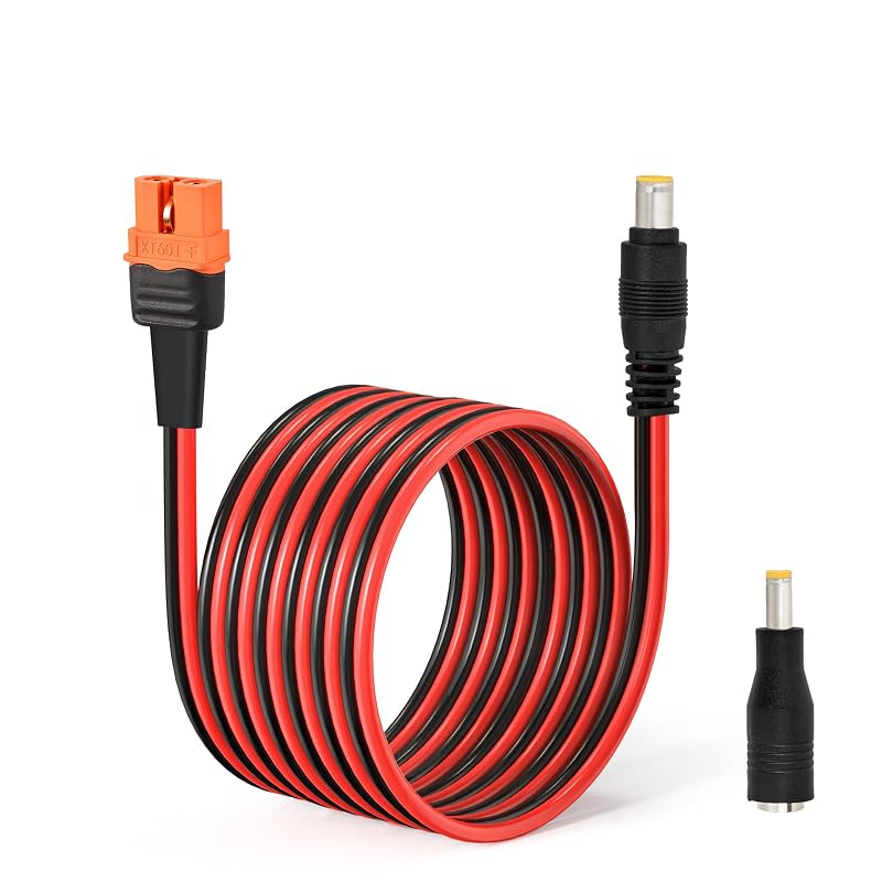 Cabo XT60i fêmea para DC de 8 mm macho ELFCULB, 14AWG, 3,05 m, DC7909M para XT60IF