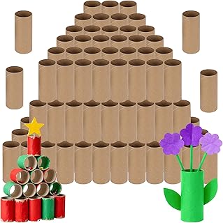 100 Pack Toilet Paper Rolls for Crafts Round Thick Cardboard Tubes Empty Paper Towel Rolls for Crafts Arts 3.7inch x 1.55inch