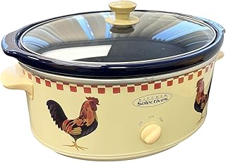 6.5Qt Slow Cooker, 210W Crock Pot with Low High Heat Settings, Removable Stoneware Insert, Glass Lid - SC-4116_Intexca