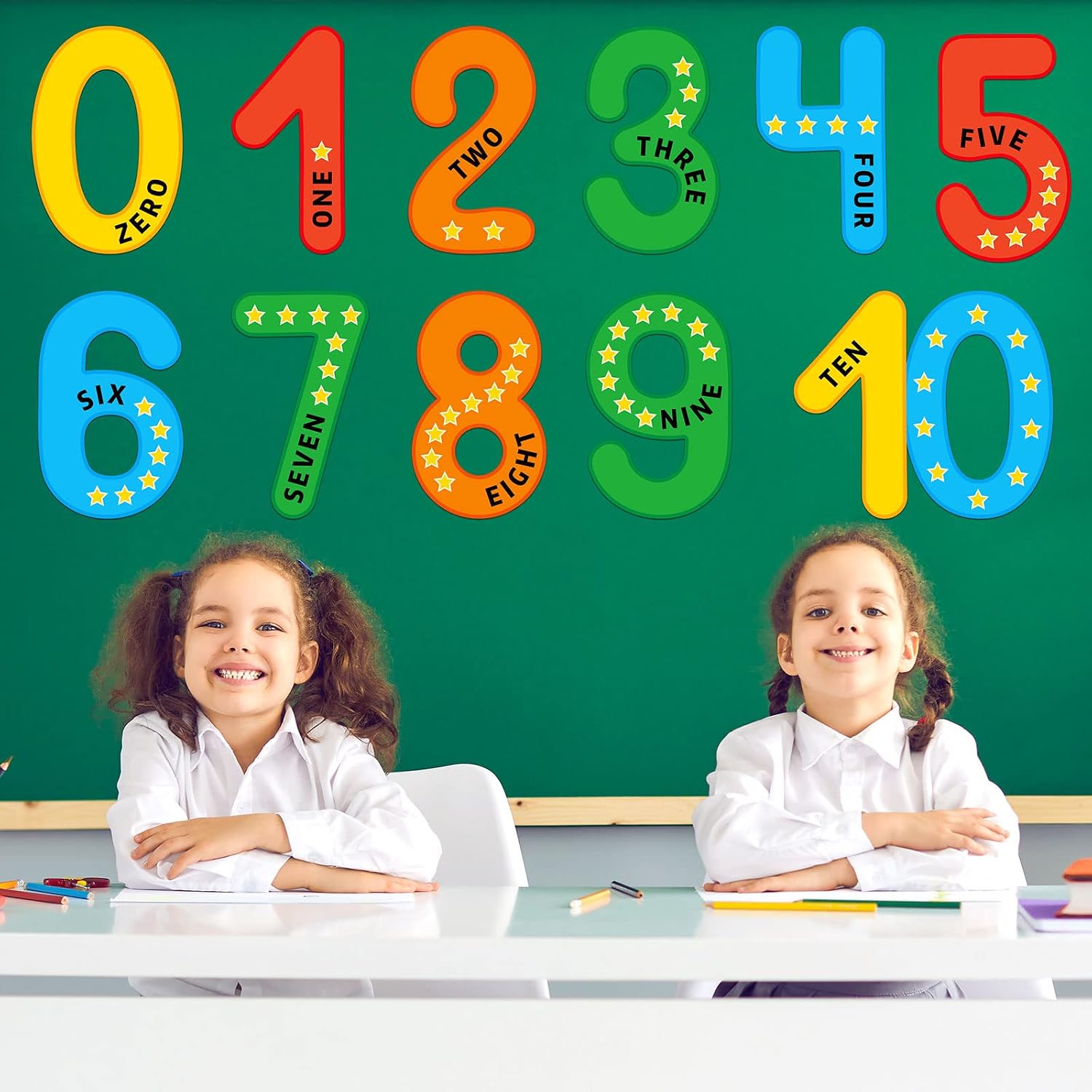 Qyeahkj Jumbo Numbers Colorful Bulletin Board Educational Learning Math Posters For Kids Toddlers, Teachers Poster Math Preschool Elementary Classroom Decorations Nursery Homeschool Supplies