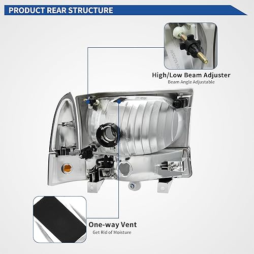 Miniatura 178 de oEdRo Faros delanteros compatibles con Ford F150 / 06-08 Lincoln Mark LT Pickup 2004, 2005, 2006, 2007, 2008, Ford F150 / 06-08 Lincoln Mark LT OE
