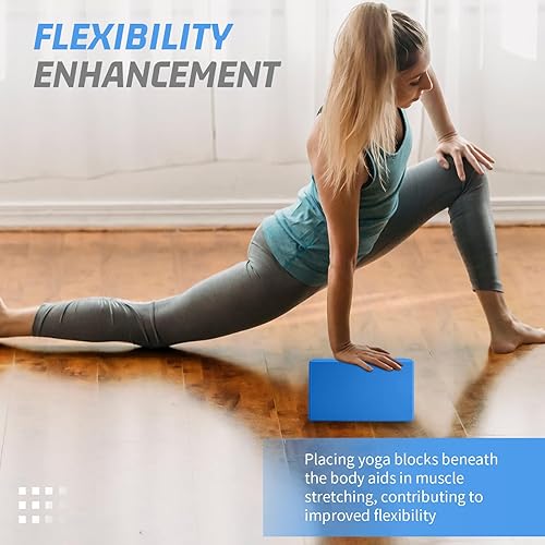 Miniatura 5 de Bloques de yoga 2024, paquete de 2 bloques de yoga de espuma EVA, sin látex, bloques de ejercicio antideslizantes, accesorios de yoga para pilates,