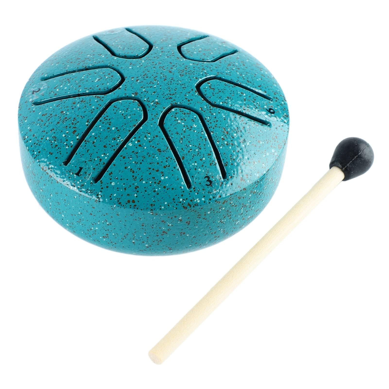 Tongue Drum 6 Notes, Handpan Drums Instrument Perkusyjny z pałeczką do Rozrywki Muzycznej (Zielony)