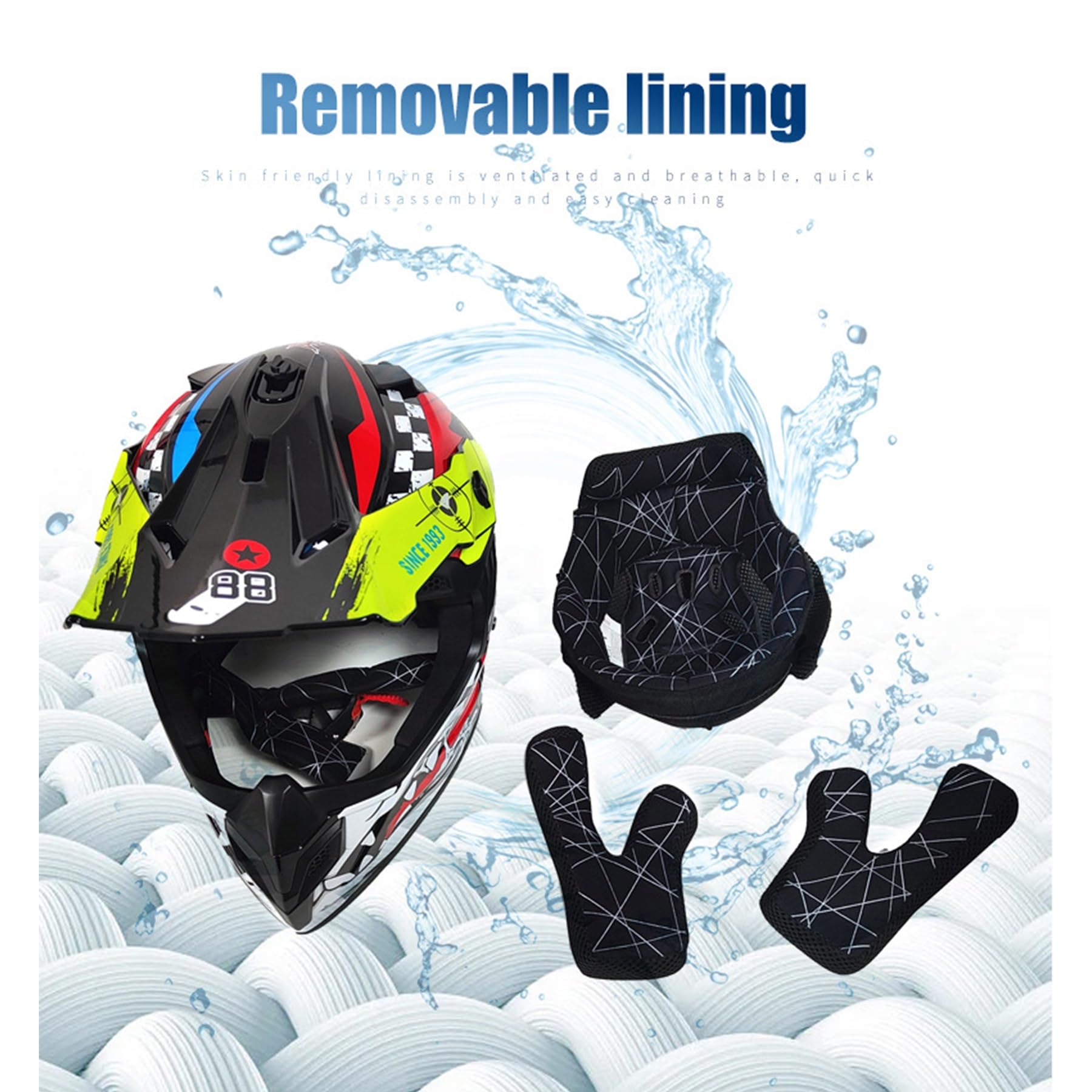 Motocross Helm Kinder, ECE22.06-Zertifizierung Jugend Motorradhelme, Motocross MTB Helm Fullface, Motorradhelm Herren Damen, Erwachsener Motorrad Downhill Helm Für Dirt Bike Enduro Quad ATV