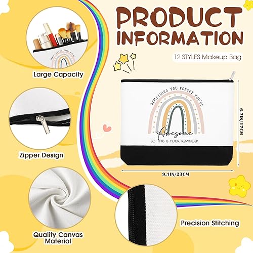 Miniatura 3 de Cunno 24 piezas de regalos a granel para mujeres, bolsas de lona, bolsas de maquillaje, regalos de empoderamiento para amigos, compañeros de