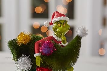 Department 56 Dr. Seuss the Grinch Stealing a Christmas Tree Figurine, 7.25 Inch, Multicolor
