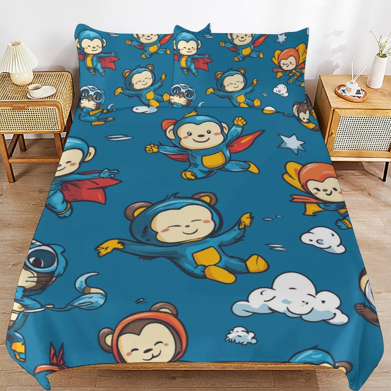Housse de couette 220 x 240 motif animal pour grand lit enfant mixte