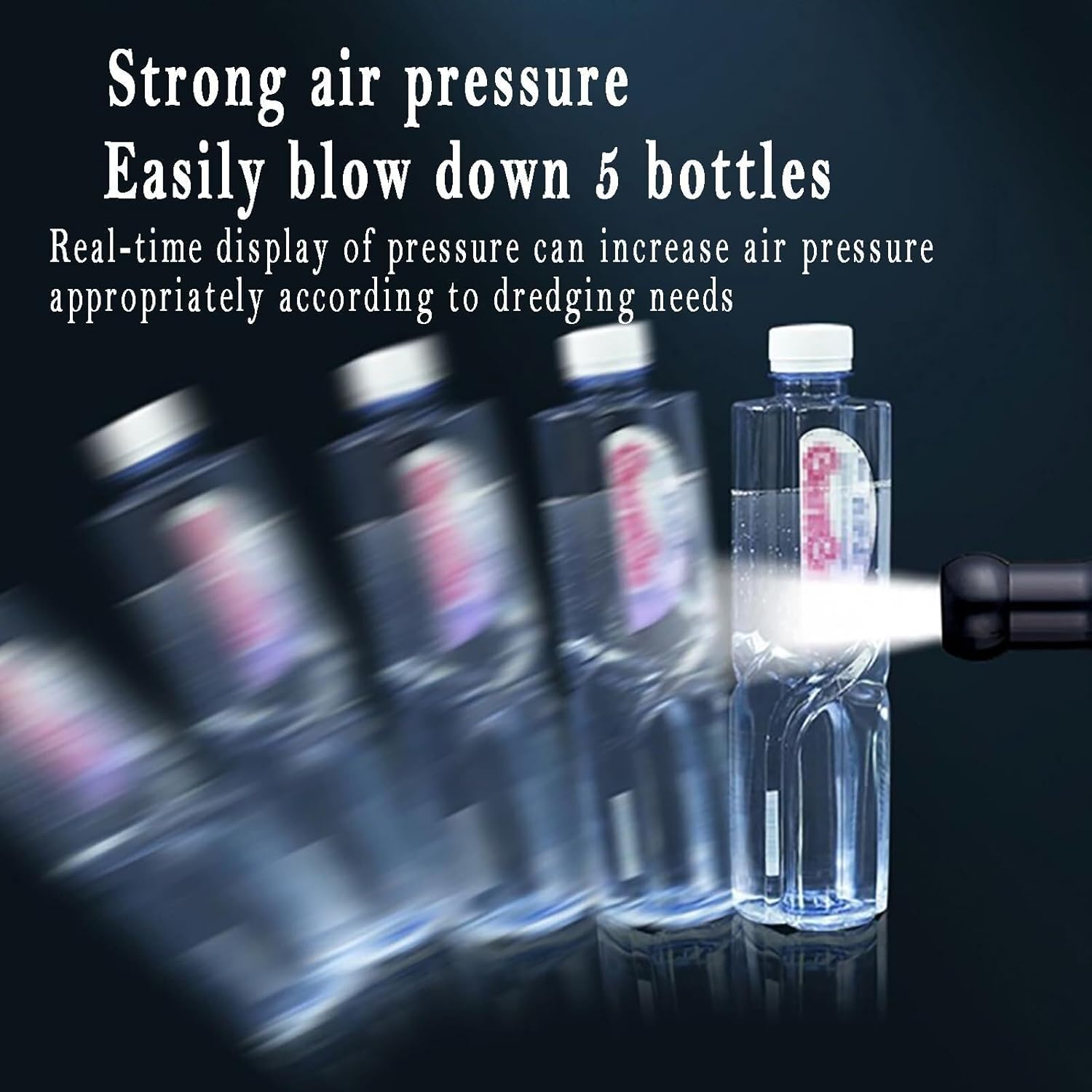 Toilet Plunger, Toilet Dredge with Visual Instrument, 0.4Mpa Instantaneous Air Pressure, Suitable for All Kinds of Pipeline Dredging