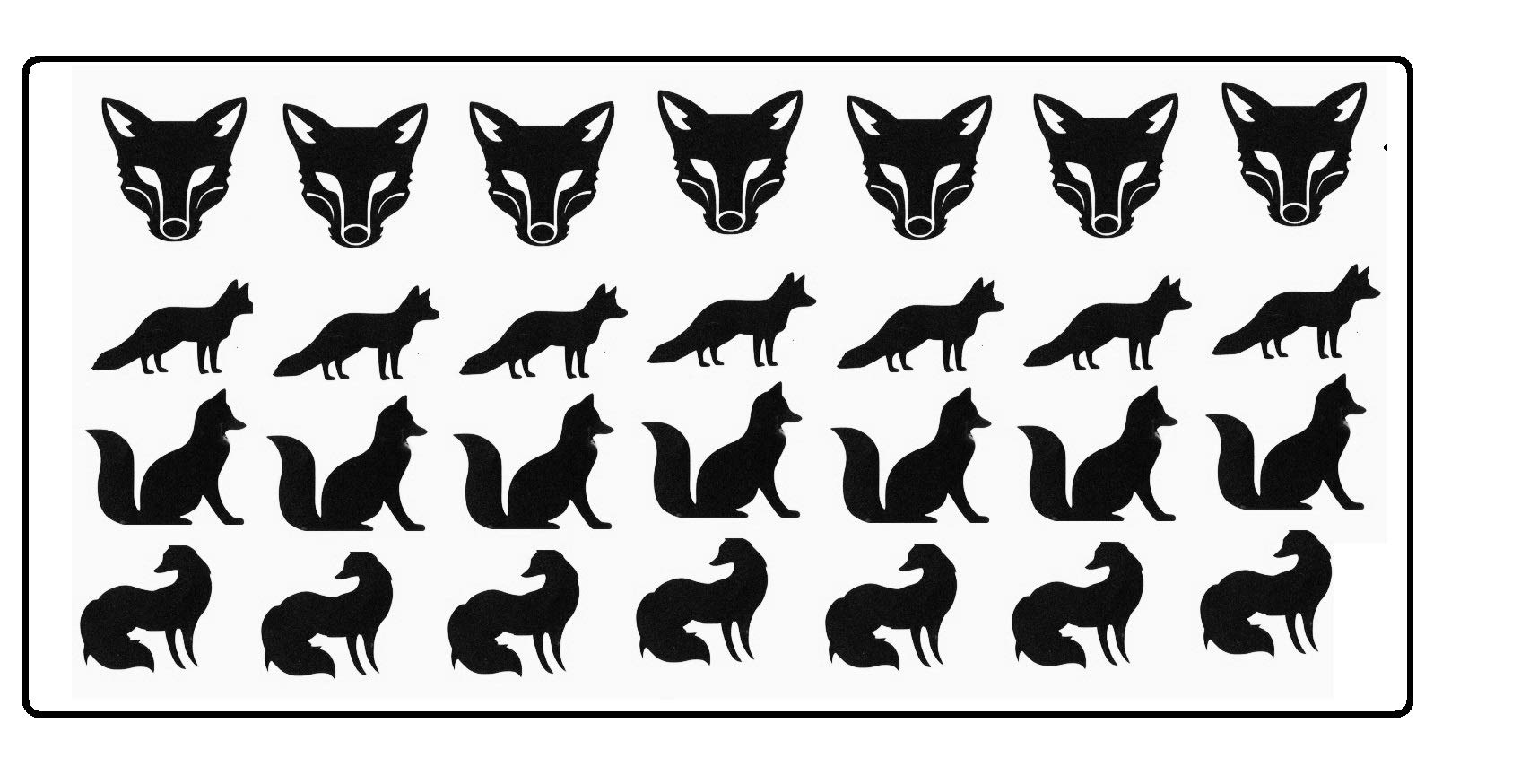 Fox Collection (Fox Vinyl Stickers Black)