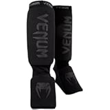 Venum Kontact Shinguards - Black&sol;Black&comma; One Size