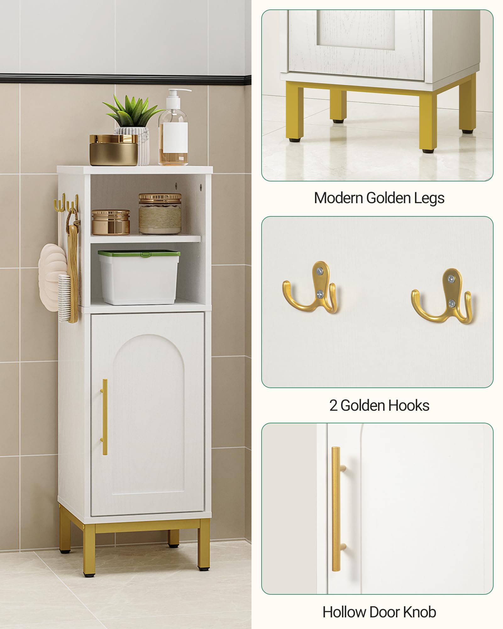 Amazon.com: Hzuaneri Bathroom Storage Cabinet, Corner Floor