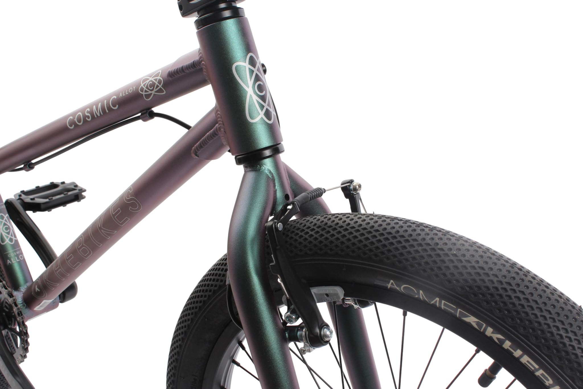 KHEbikes KHE Cosmic AL rower BMX 20" – 10,6 kg – ramka aluminiowa – wirnik Affix – felgi podwójne – Flipflop Zielony – rower BMX dla początkujących – 2025
