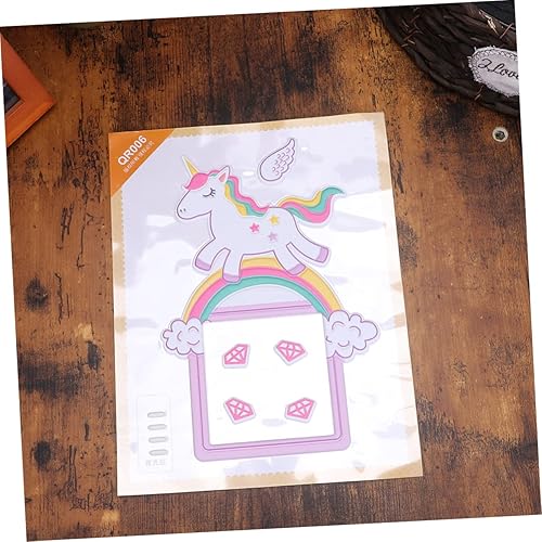Miniatura 3 de SAFIGLE Decoración de pared con imágenes de unicornio, calcomanía de pared luminosa, diseño creativo de unicornio para fiesta en casa