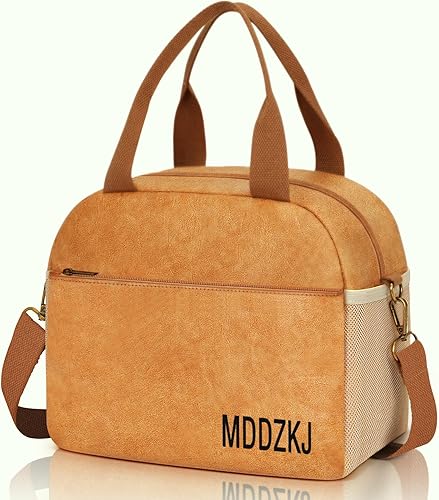 Tyvek - Lonchera para mujereshombres, material aislante de 5 capas con 3 bolsillos, correa de hombro ajustable, gran capacidad, reutilizable, a