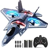 Foam Remote Control Airplanes RC Planes for Kids Adults 14&plus;&comma; RC Airplane Fighter Jet with Light&comma; 360° Flip Fighter Jet Toys&comma; Stunt Roll&comma; Airplane Toy Gifts for Kids Boys