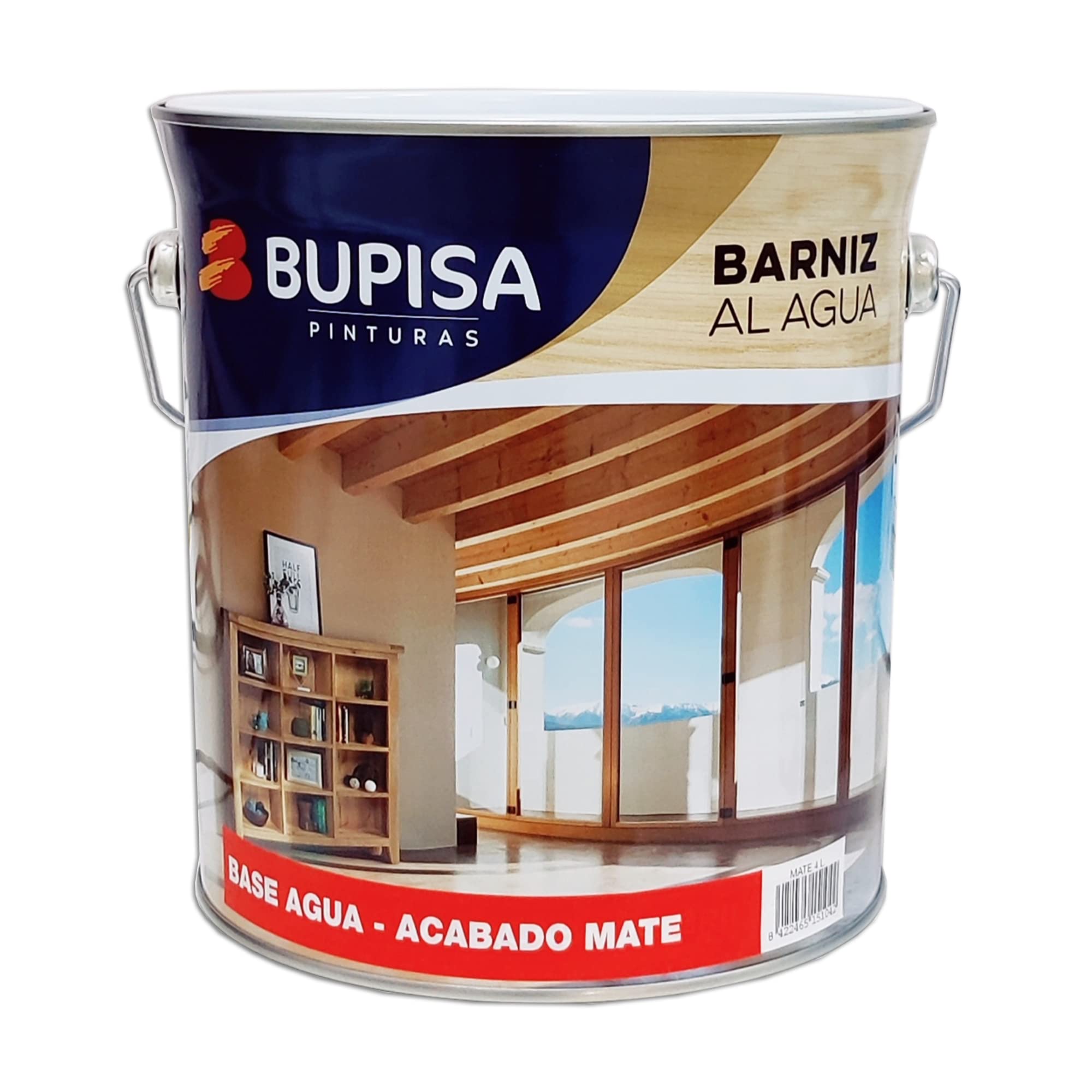 Barniz Al Agua Mate Incoloro Bupisa 4 Lt