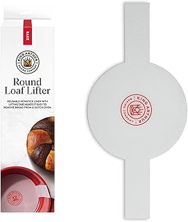 King Arthur Baking Company Round Loaf Lifter for Dutch Ovens, Reusable Nonstick European-Grade Silicone