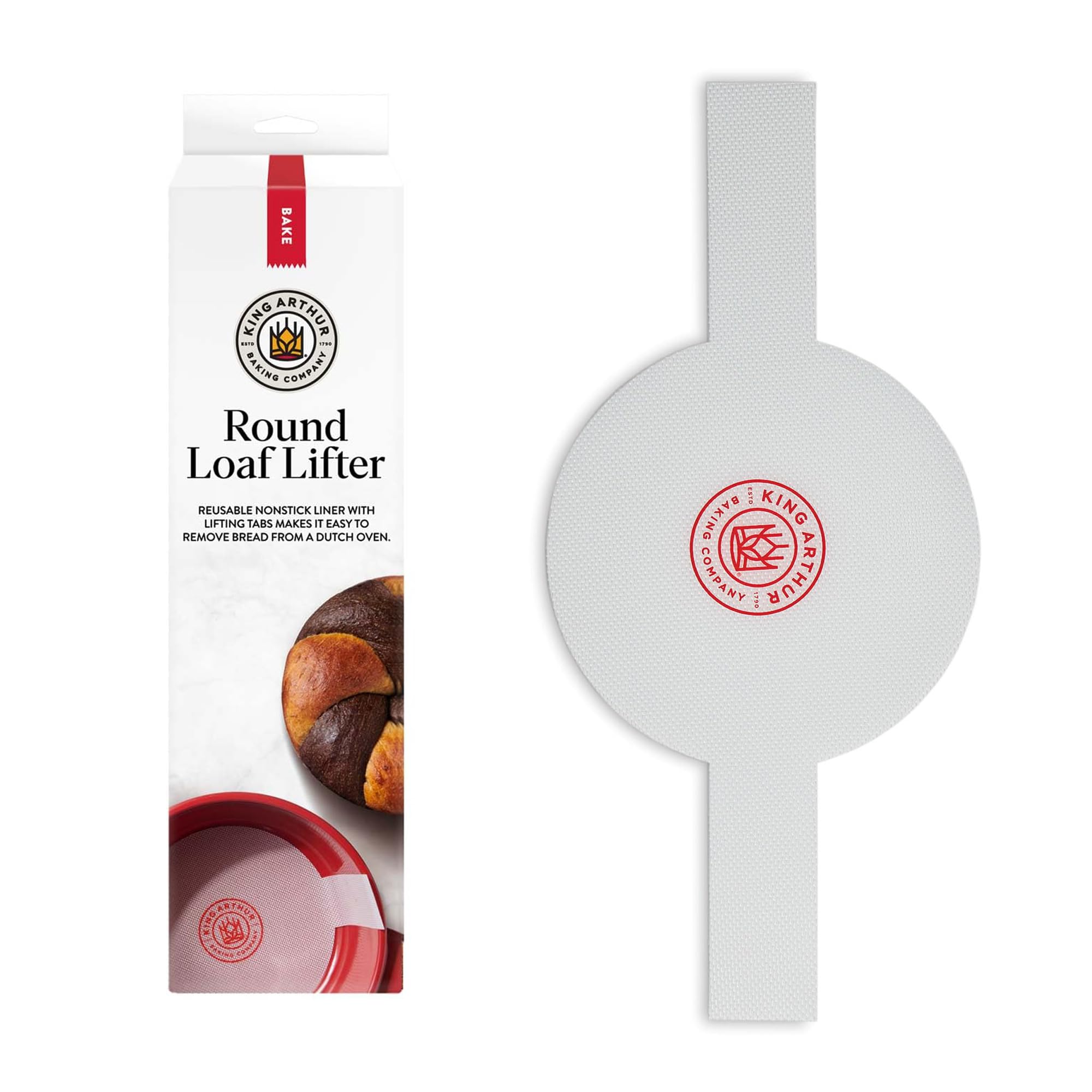 Baking Company Round Loaf Lifter for Dutch Ovens, Reusable Nonstick European-Grade Silicone