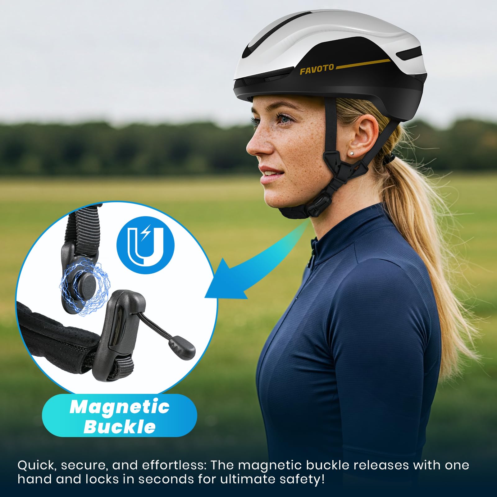 Casco Bici Donna Junjam Casco Bici Elettrica Con Luce Di LED