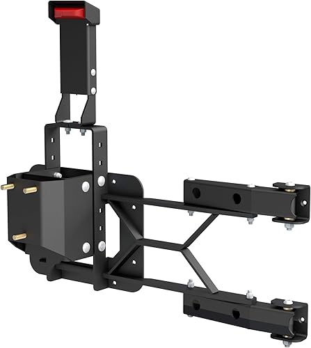 ARIES 2563000 Jeep Wrangler JK - Portaneumáticos de repuesto para puertas traseras ajustables y resistentes para ruedas de hasta 37 pulgadas