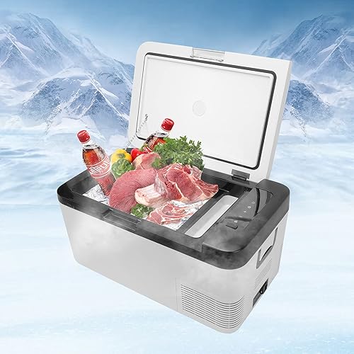 Miniatura 9 de Refrigerador portátil para automóvil, 1224 V CC y 110-240 V CA (-4 F  68 F) 18 L19 cuartos de galón, mini refrigerador para RV, furgoneta, vehículo,