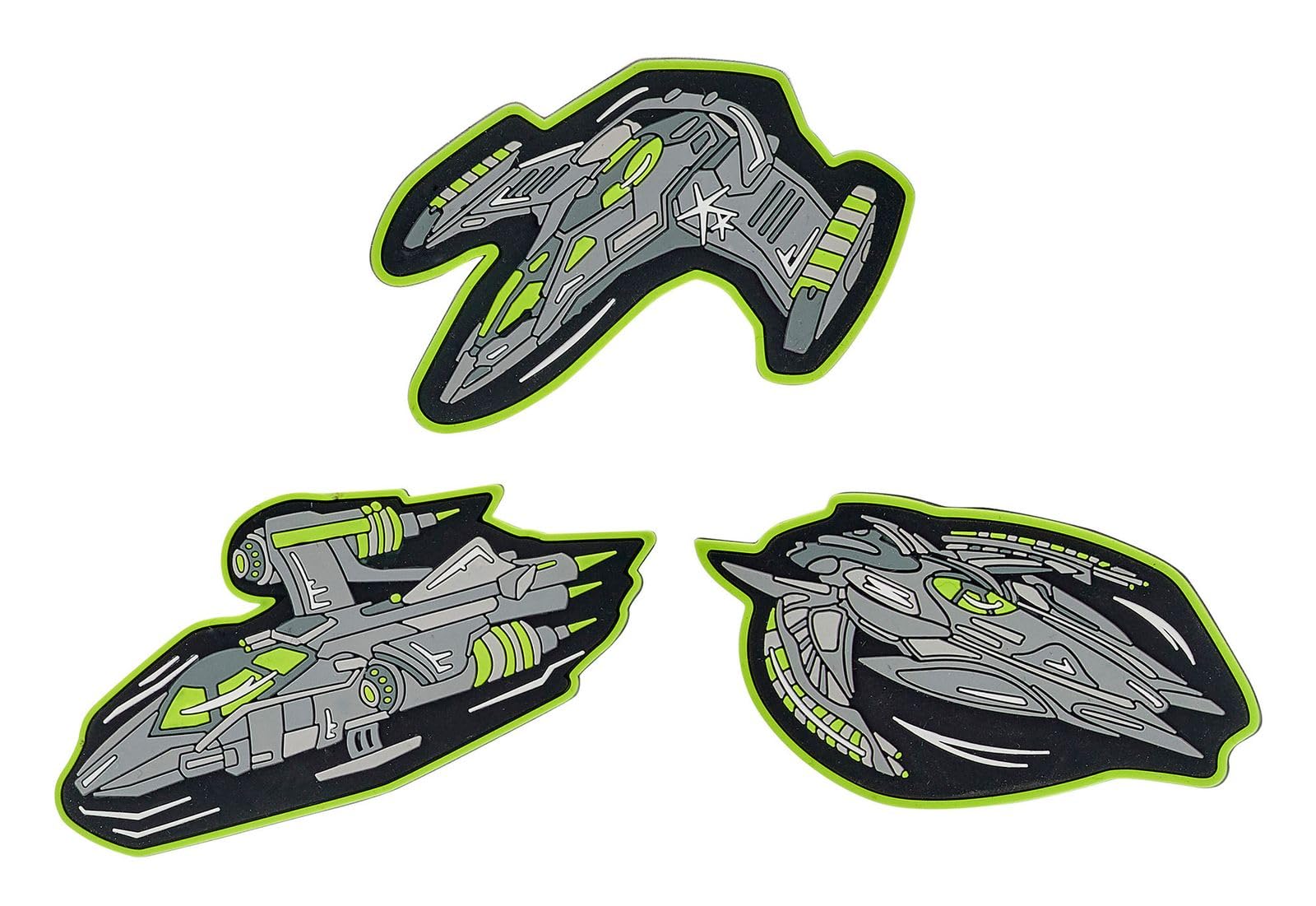 DER DIE DAS leichter Schulranzen, ErgoFlex Easy Superflash Neon „Neon Fighter“ Set 5-teilig, ca. 20,5 l Volumen, ca. 950 g Gewicht