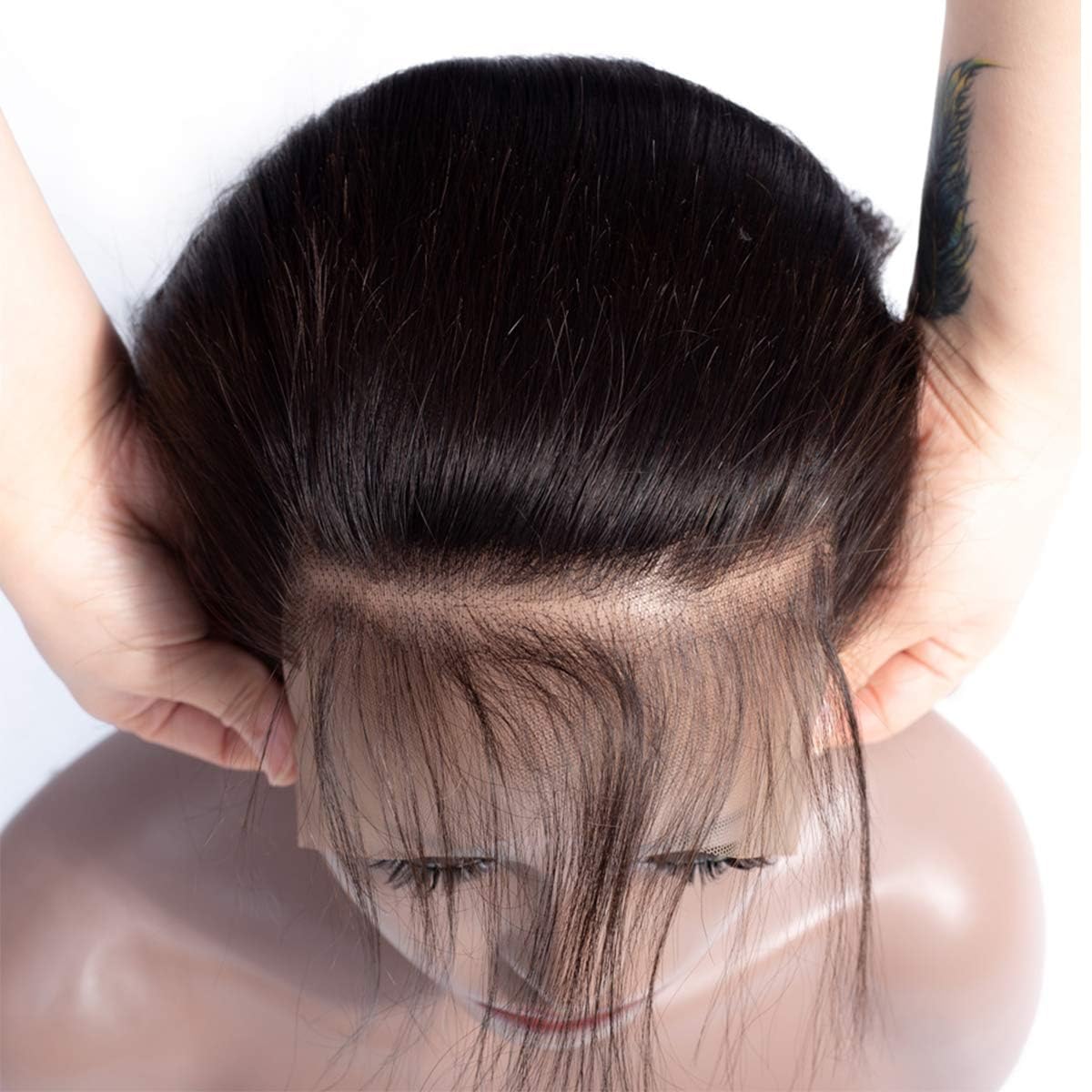 Virgo 13X6 Hd Lace Frontal Only Straight Transparent Lace Frontal Human Hair Pre Plucked Invisible Lace Frontals Only Sew In