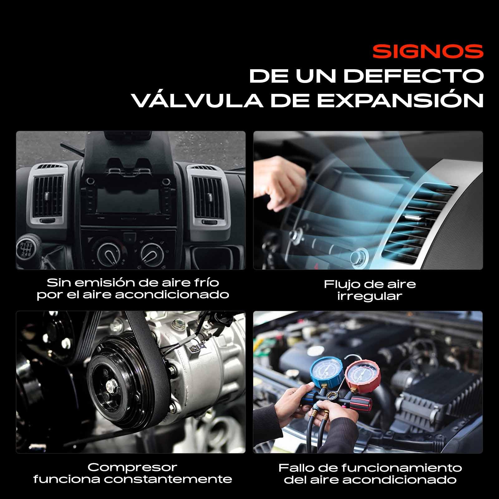 Frankberg Válvula de expansión Aire acondicionado Compatible con 206+ 2L 2M 1.4L 206 CC 2D 2.0L Kangoo KC0/1 1.2L 206 CC 2D 1.6L C3 I FC FN 1.4L Replace# 95514511