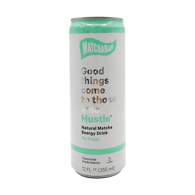 MATCHABAR Energy Drink Matcha Hustle, 12 oz Grocery