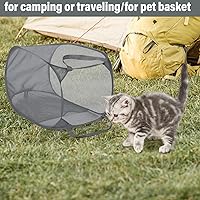 Vista 7 de BATTOO Paquete de 3 cestas plegables de malla fuerte para lavandería, cestas plegables con bolsillo lateral reforzadas para baño, habitación