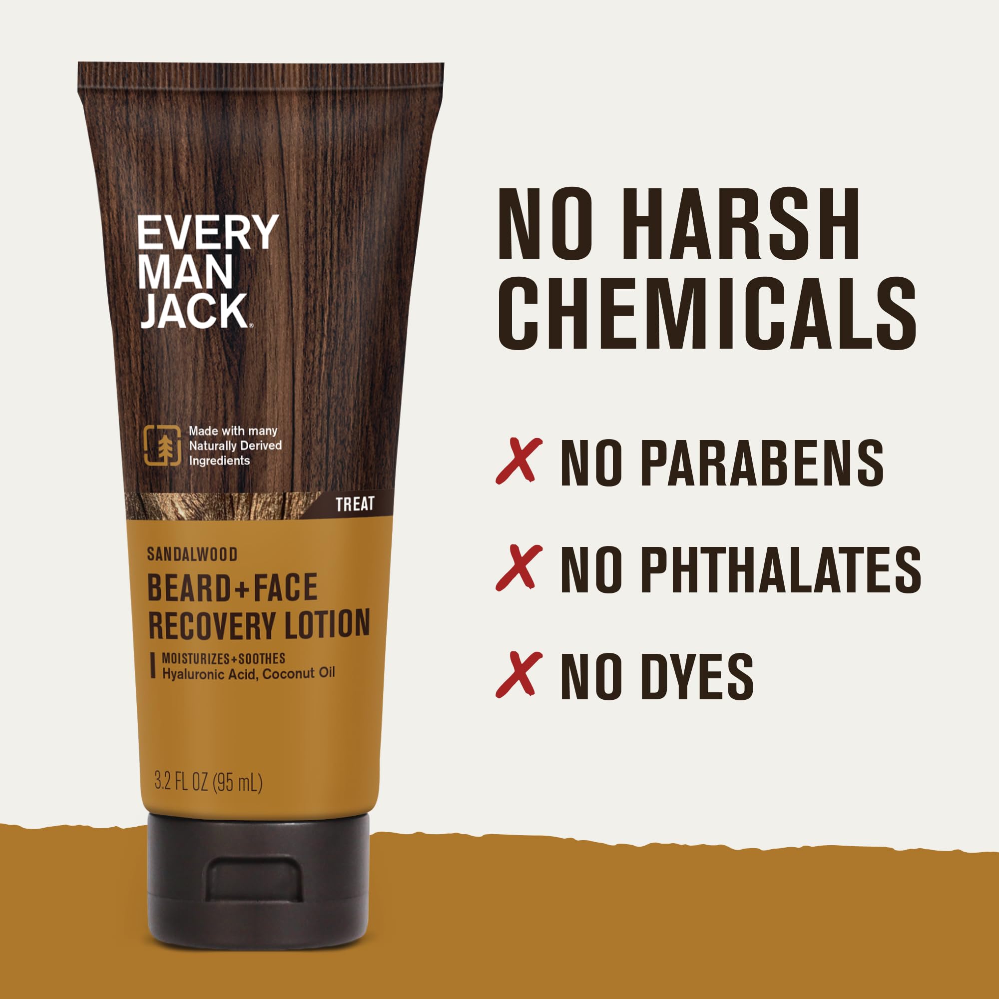 Every Man Jack Beard & Face Recovery Lotion, 3.2 fl oz 2-Pack