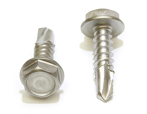 Miniatura 3 de Tornillos autoperforantes de cabeza hexagonal de acero inoxidable, tornillos autotaladradores, elegir tamaño y cantidad., #10