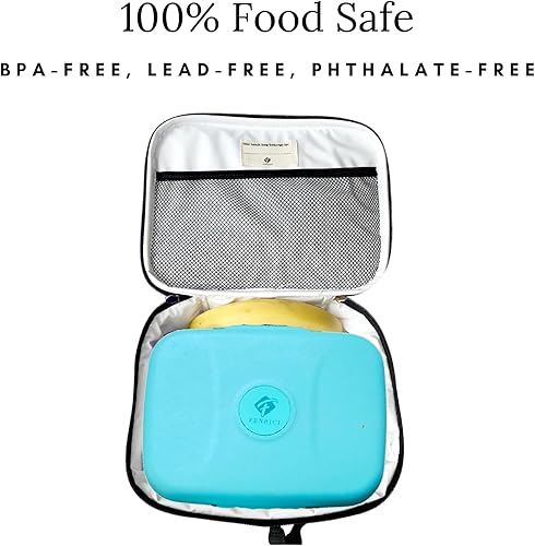 Miniatura 4 de Fenrici Lonchera para niñas y juego de lonchera Bento, lonchera aislada para niñas y niños con contenedor de 5 compartimentos, utensilios incluidos