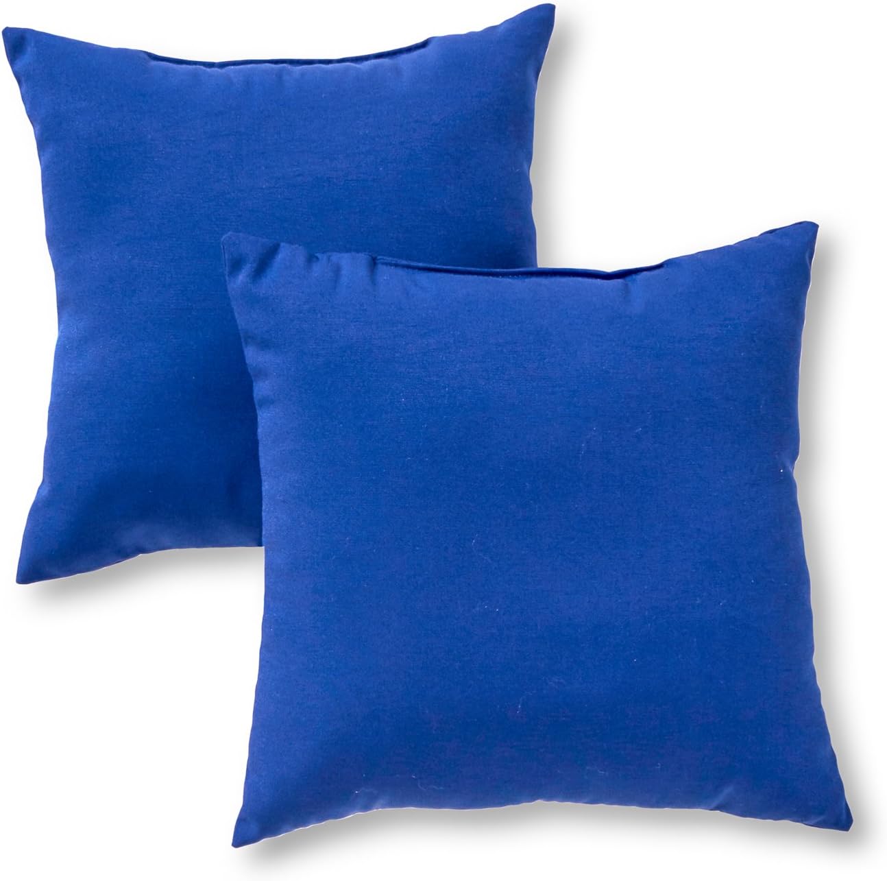Greendale Home Fashions Outdoor 17-inch Square Decorative Throw Pillow, 2-Pack, Blue