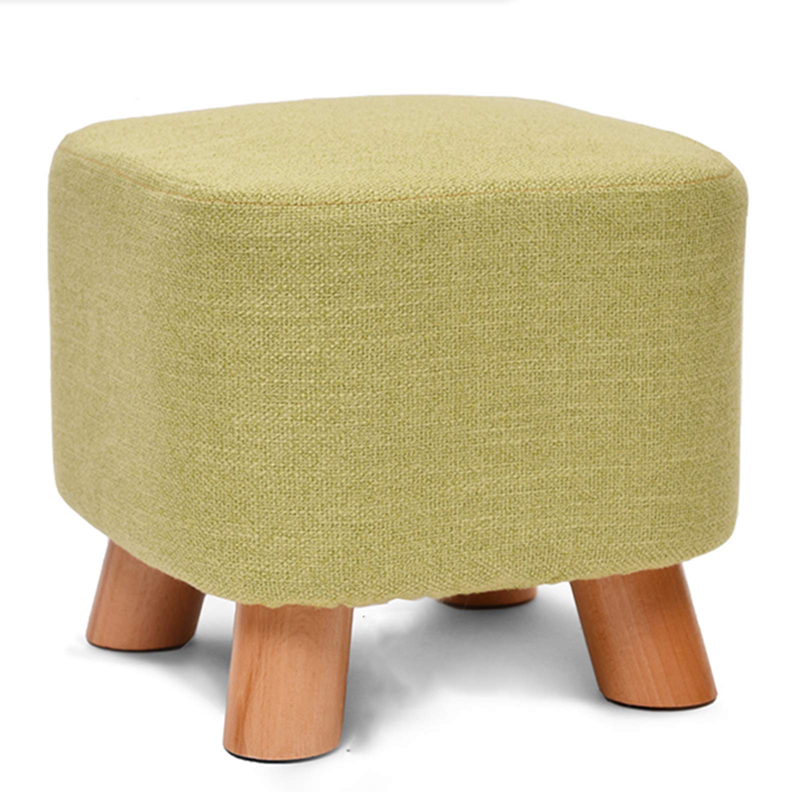 Solidne drewno Holstered Vanity Stool/Chair Ottoman,with Removable Linen Cover and 4 Wood Legs, Dressing Table Stool/Fotel/Seating Footstool/Foot Trest