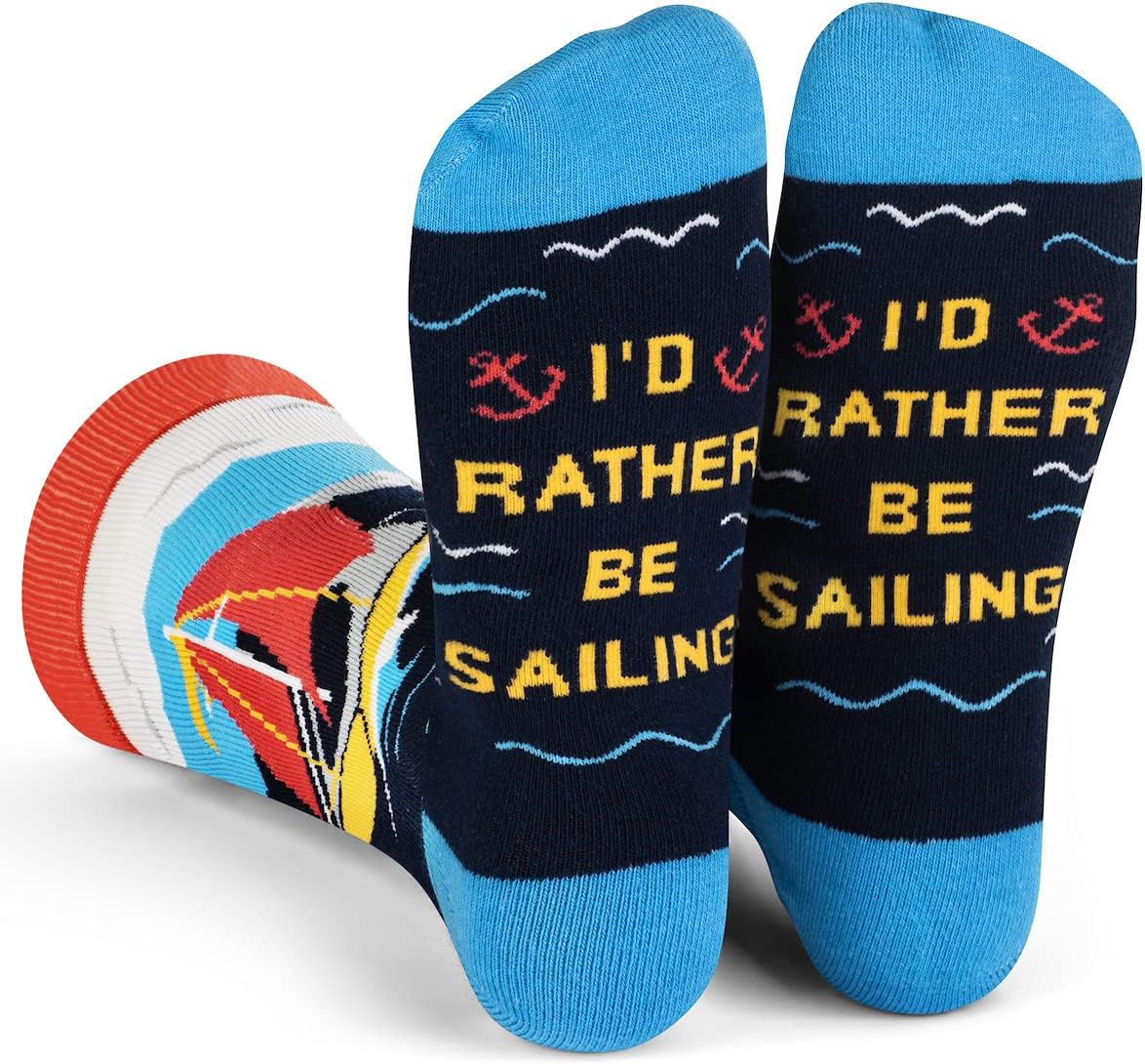 Lavley Ocean and Nautical Socks - Fun gifts for sailors, boaters and beach lovers - Great for summer or vacations