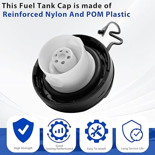 Miniatura 3 de 77300-33070 Tapa del depósito de combustible, tapa de gasolina compatible con Toyota Avalon Camry Corolla Highlander Matrix Sequoia Sienna Solara