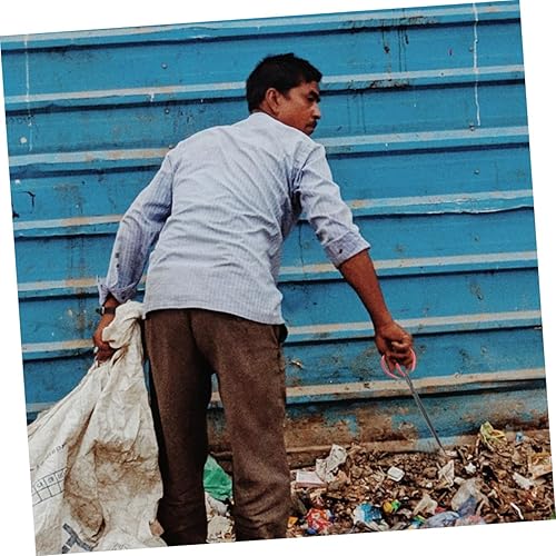 Miniatura 9 de LALAFINA Herramienta de agarre de basura con mango ergonómico, agarrador de papel de desecho de metal, recogedor de basura, clip de basura,