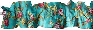 Zen Creative Designs Cotton Vintage Floral Roses Print Sleeve Topper Window Valance Top Bottom Ruffle Home DÃ©cor Bedroom Nursery Kitchen Window (58