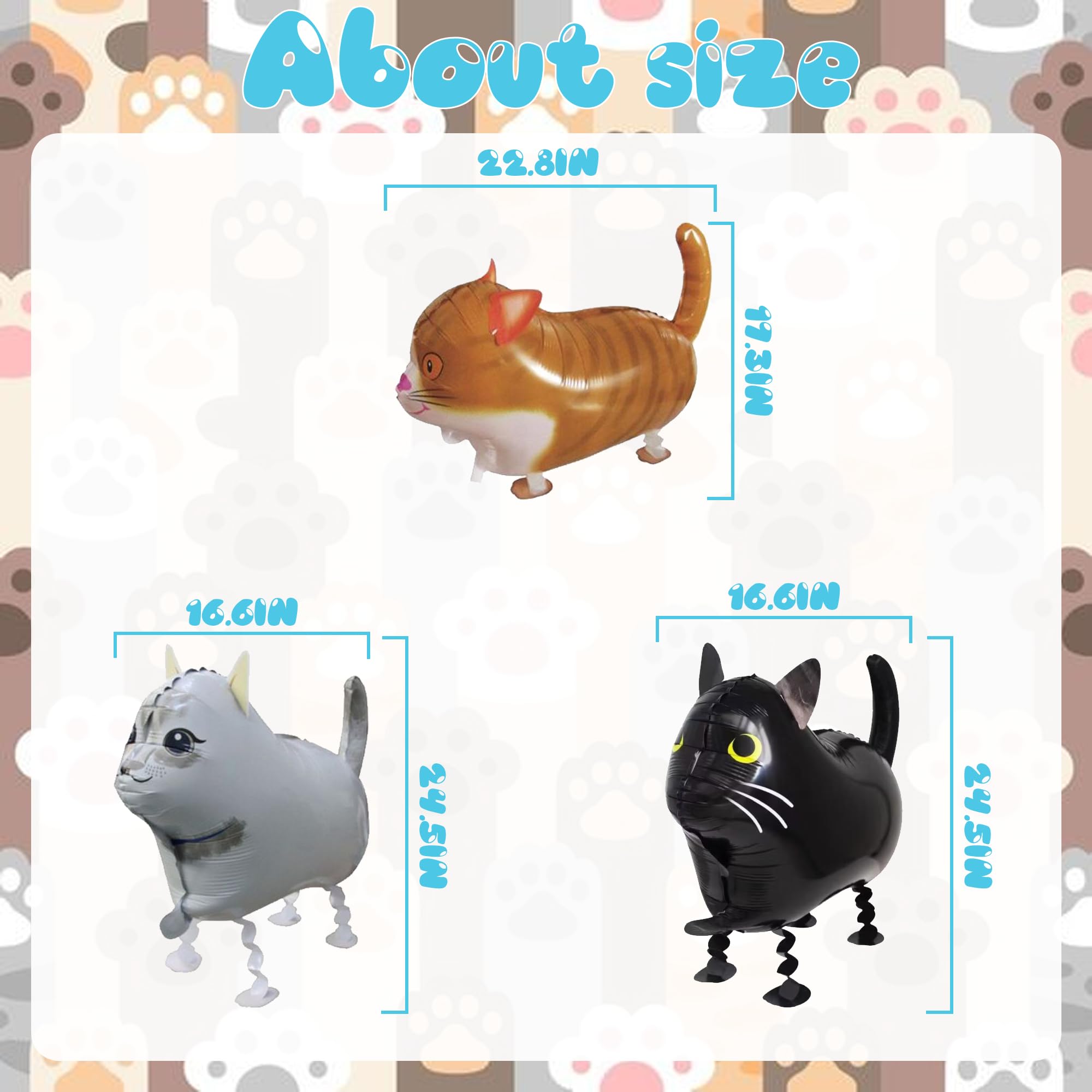 Amazon | 猫 風船 猫 誕生日デコレーション LZZLM9PCS-1 | 風船