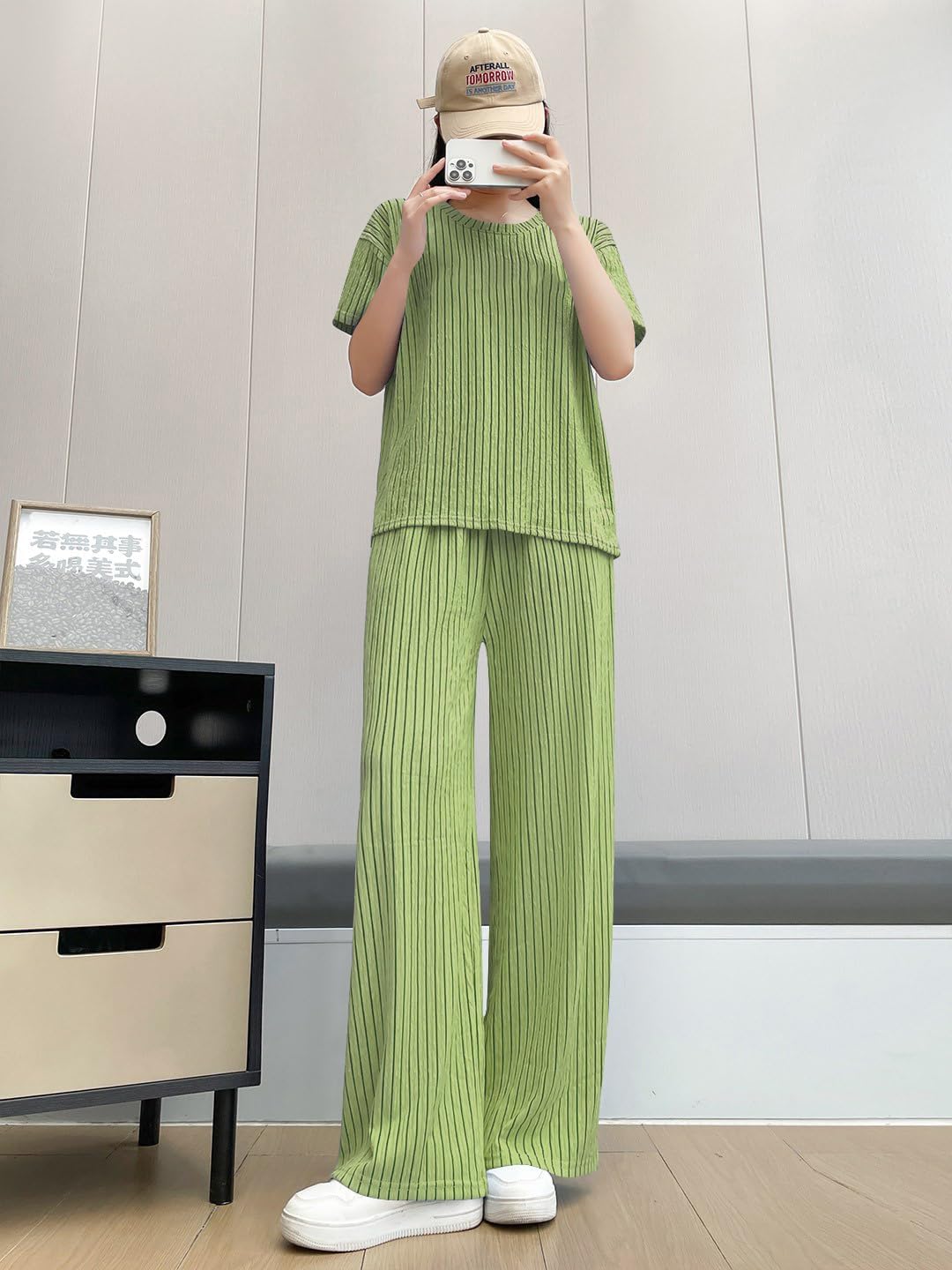Ladies Pajama Set with Top and Bottoms Korean Nightsuit Lightweight Printed Set Soft and Comfortable Sleepwear for Girls and Women Co Ord Set image 3