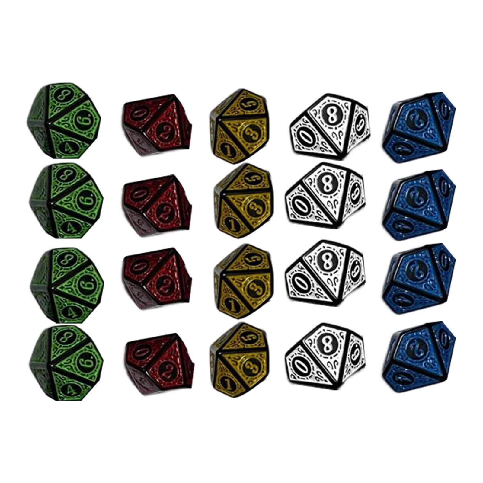 Amazon | rockible 20x 10面ダイスセット MTG RPG ロールプレイング